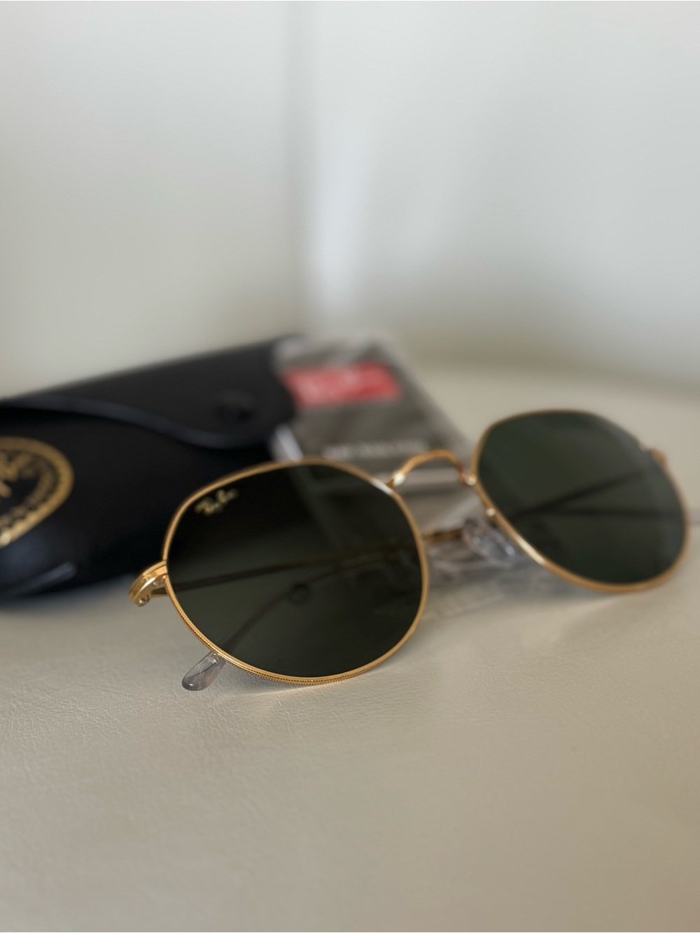 Ray-Ban Gold Frame Sunglasses